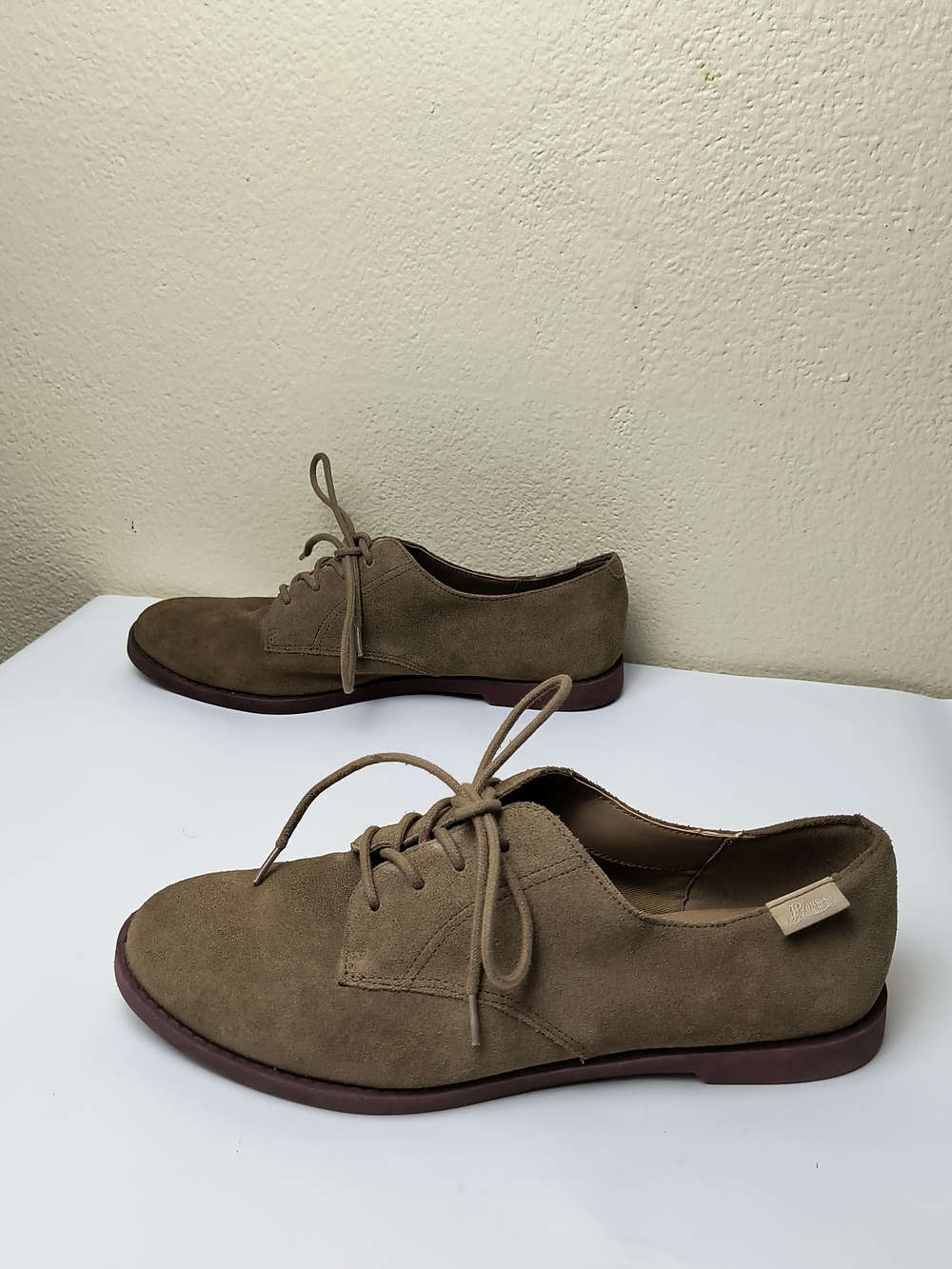 Bass Emmie ll 9M Olive Suede Derby Shoes